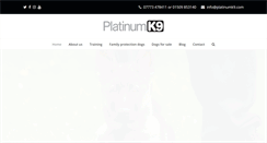 Desktop Screenshot of platinumk9.com