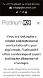 Mobile Screenshot of platinumk9.com