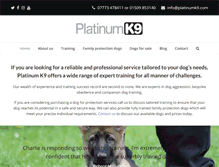 Tablet Screenshot of platinumk9.com